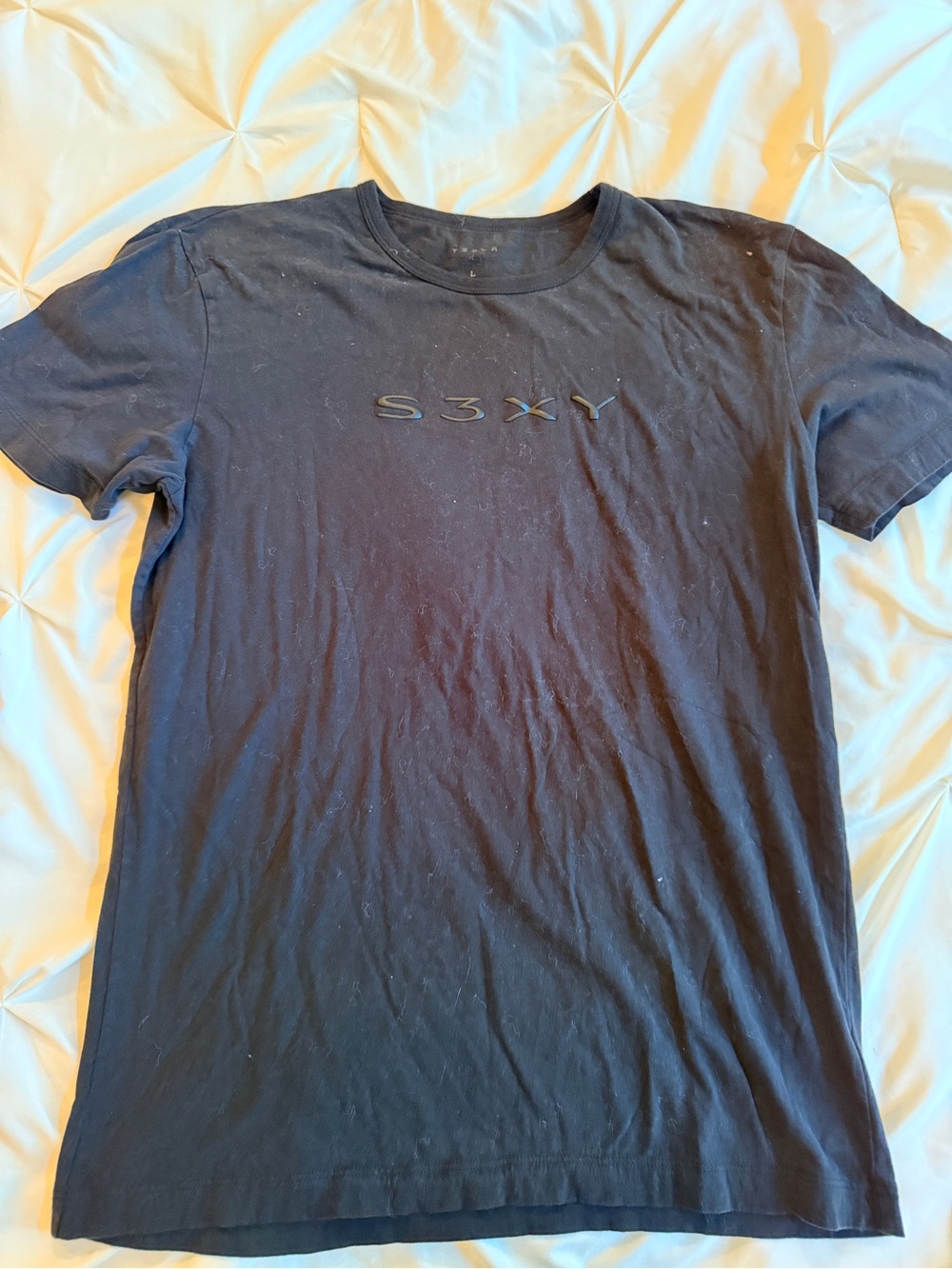 Tesla Black Short-Sleeve 'S3XY' Graphic Tee